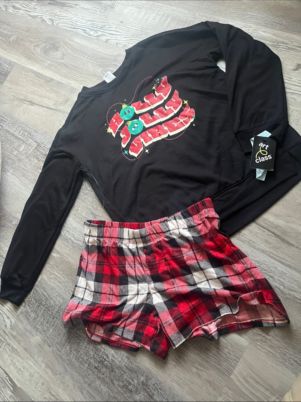 art class girls Christmas pajama set size XXlarge 16/18